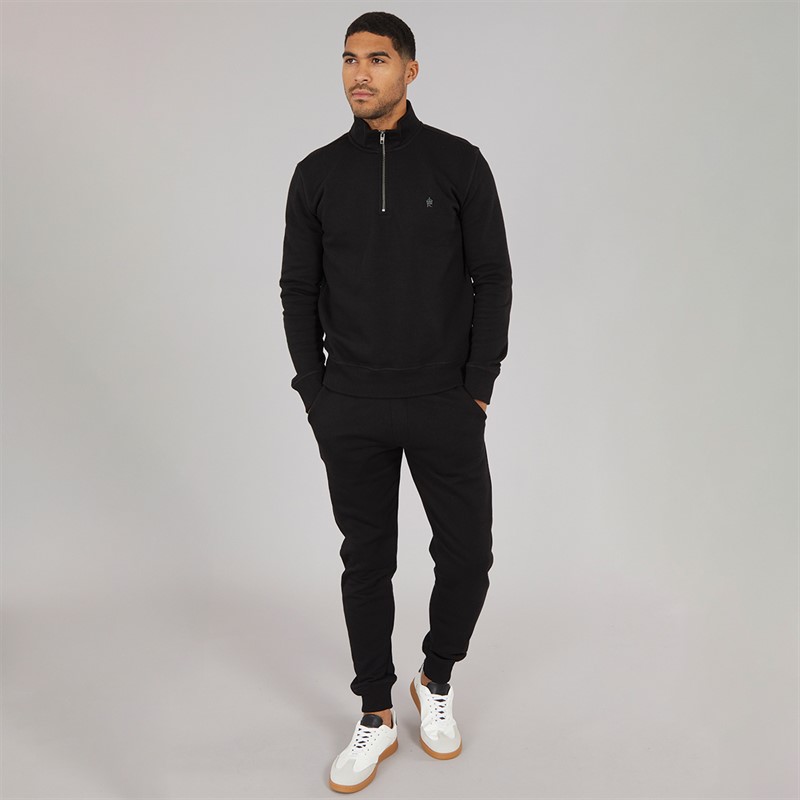 French Connection Mens FC 1/2 Zip Tracksuit Black - Size XXL