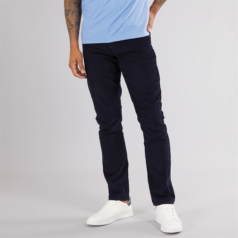 French Connection Mens Five Pocket Cord Chinos Marine