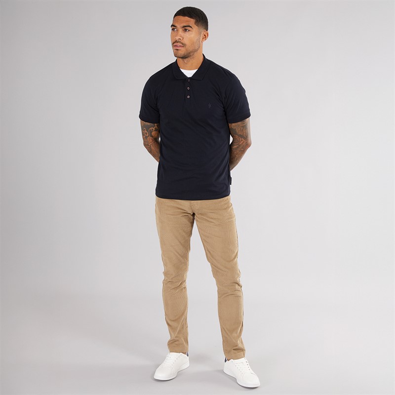 French Connection Mens Five Pocket Cord Chinos Dark Stone