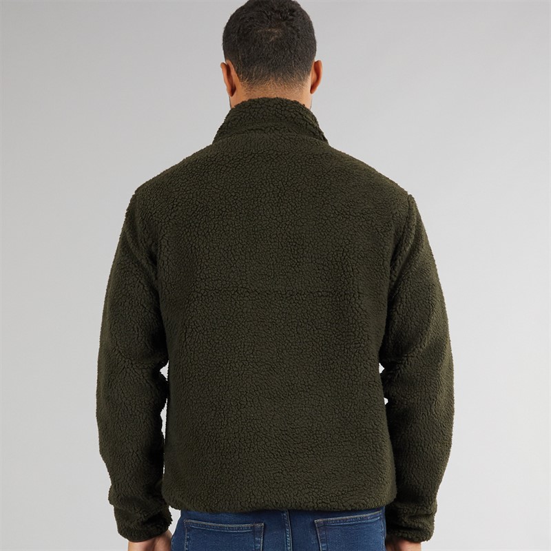 French Connection Herren Borg Trichterkragen Fleece Khaki