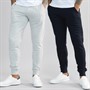 French Connection Mens Two Pack Joggers Multi 3 Marine/Light Grey Marl