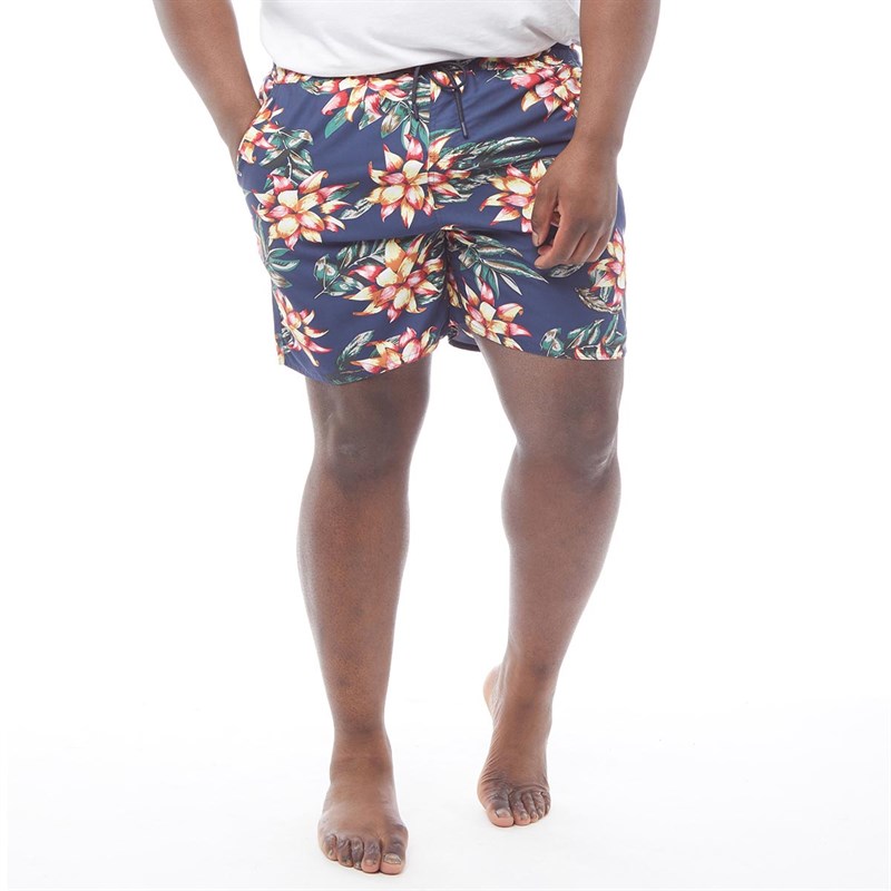 navy plus size swim shorts