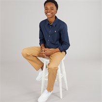 French Connection Boys Oxford Shirt And Chinos Co-Ord Marine/Mid Blue