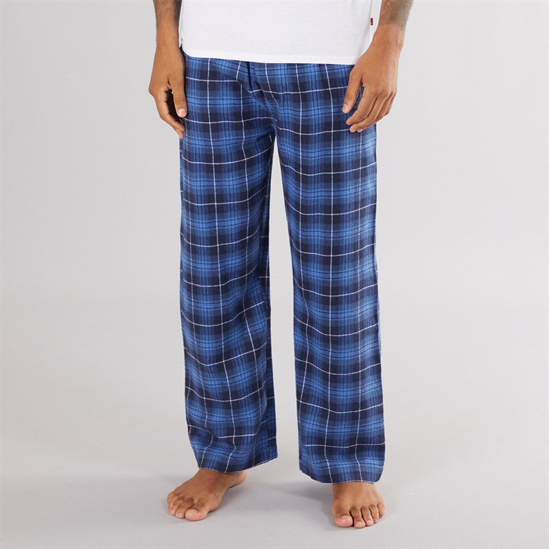 French Connection Mens FC Flannel Pants Multi Blue - Size M