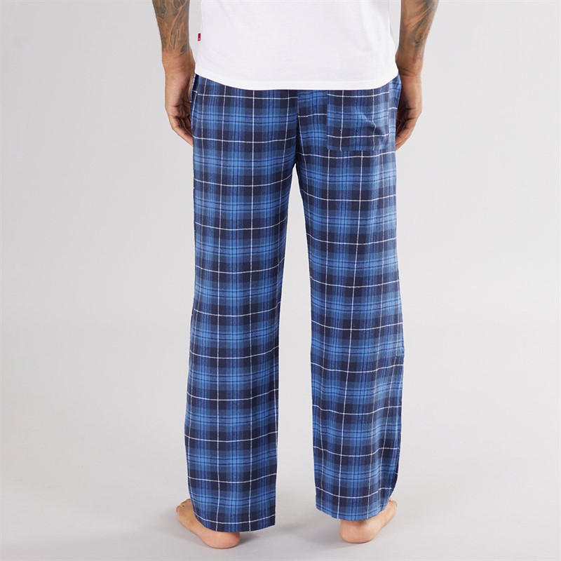 French Connection Mens FC Flannel Pants Multi Blue