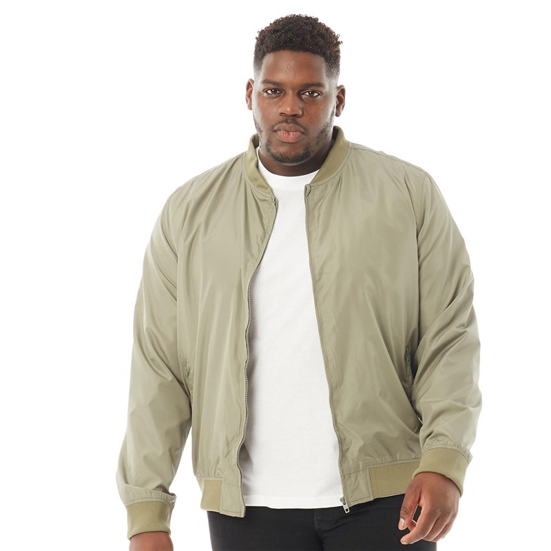 french connection mens harrington jacket khaki - Main Image