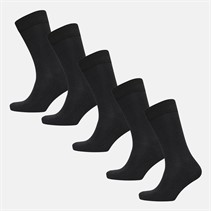 French Connection Mens FCUK Sole Five Pack Socks Black/White
