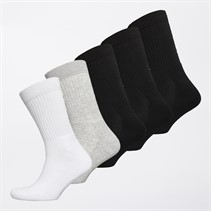 French Connection Mens FCUK Five Pack Vertical Crew Socks Multi 1