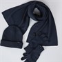 French Connection Mens FCUK Cash Beanie Scarf And Gloves Three Piece Set Marine