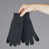 French Connection Mens Touchscreen Gloves Charcoal