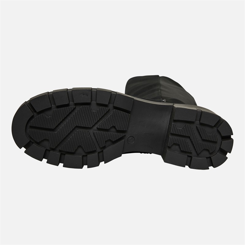 French Connection Damen Klobig Kniehoch Stretch Stiefel Schwarz