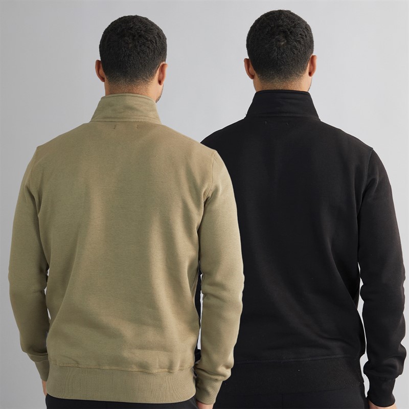 French Connection Mens 1/2 Zip Two Pack Sweatshirts Multi 1