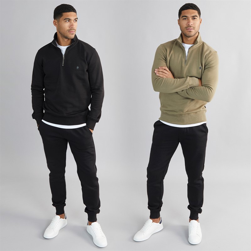 French Connection Mens 1/2 Zip Two Pack Sweatshirts Multi 1