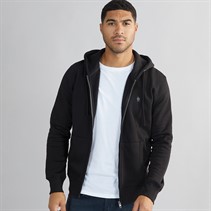 French Connection Mens Zip Hoodie Black/Gunmetal