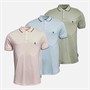 French Connection Mens Three Pack Tipped Pique Polos Multi 2
