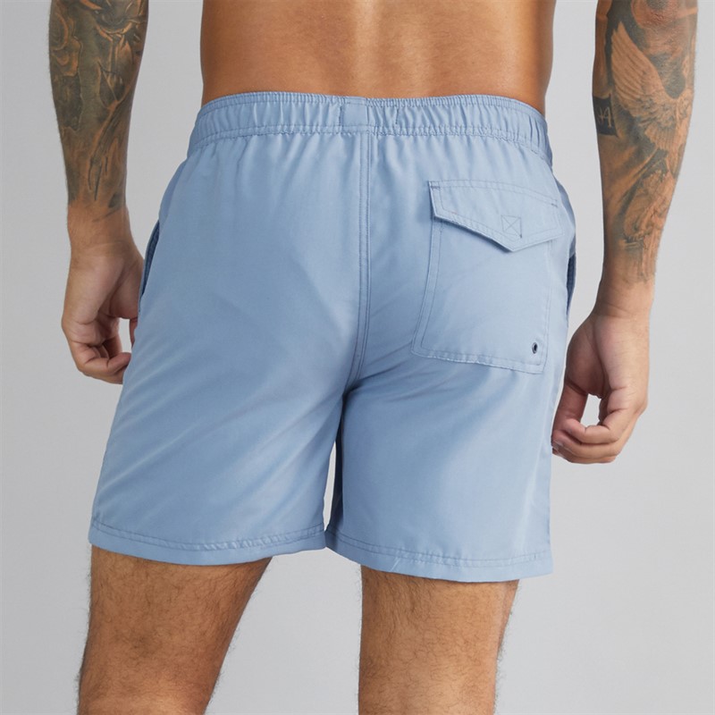 French Connection Mens Contrast Swim Shorts Light Blue/Marine