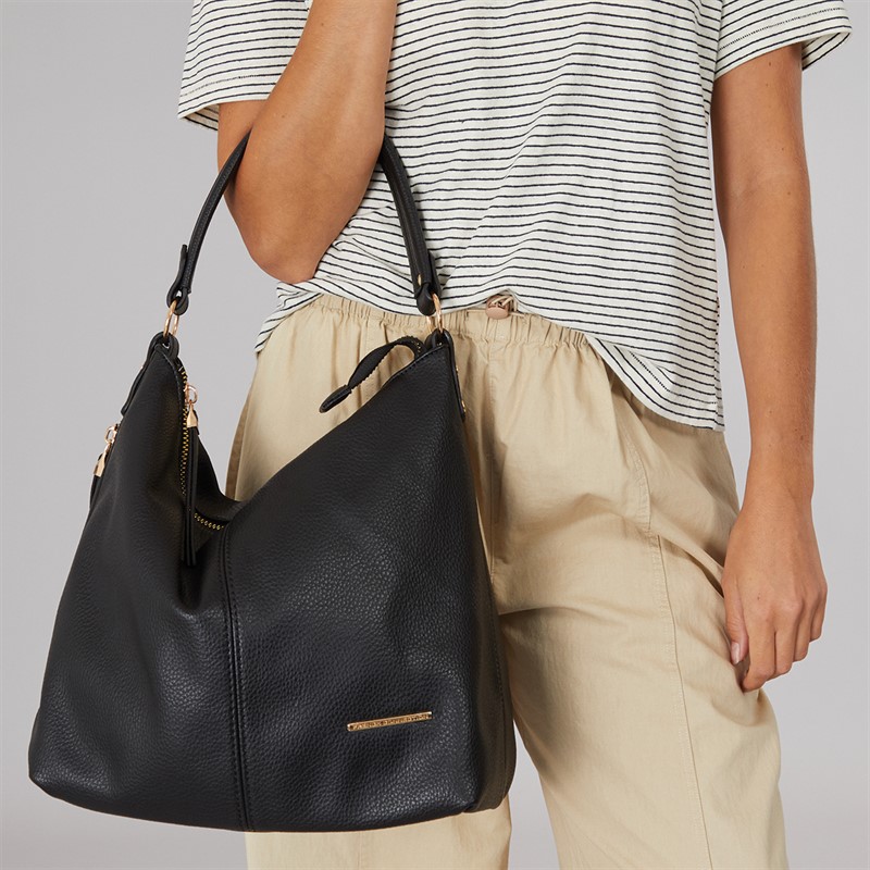 French Connection Womens Slouch Bag Black - Size OS