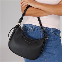 French Connection Womens Plaited Shoulder Bag Black