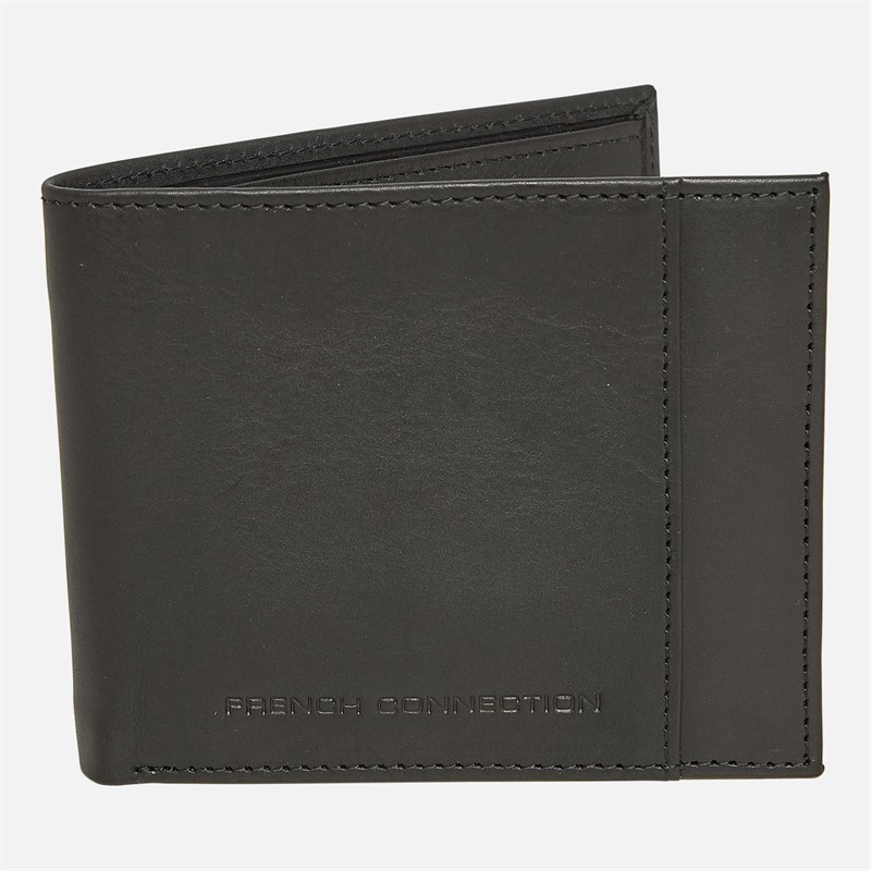 French Connection Mens Leather Wallet Black