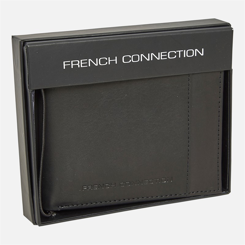 French Connection Mens Leather Wallet Black