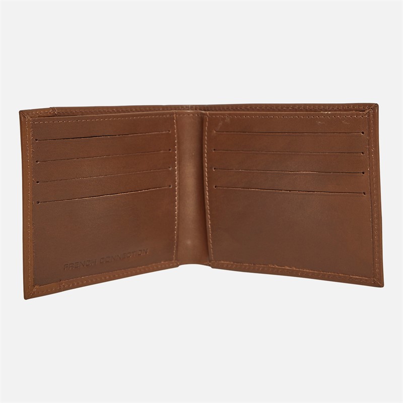 French Connection Mens Leather Wallet Tobacco