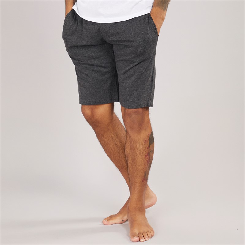 French Connection Mens FC Lounge Shorts Charcoal Melange - Size XL