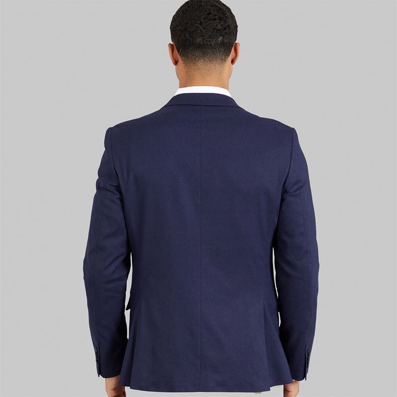 French Connection Mens Linen Blazer Marine