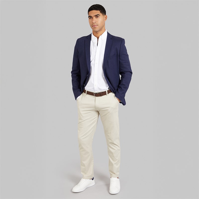 French Connection Mens Linen Blazer Marine