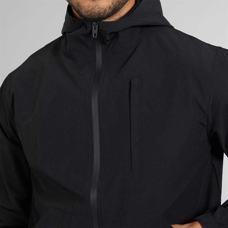 French Connection Mens Tech Luxe Hooded Jacket Black