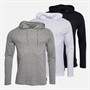 French Connection Mens Crown Three Pack Long Sleeve Tops Multi 3 - Marine/Light Grey Mel/White