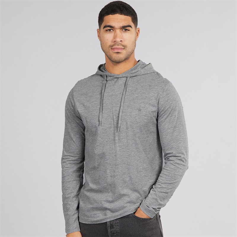 French Connection Mens Crown Three Pack Long Sleeve Tops Multi 3 - Marine/Light Grey Mel/White