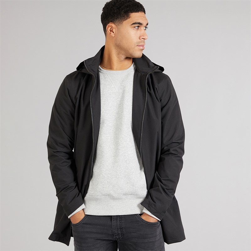 French Connection Mens Mac Hood Jacket Black