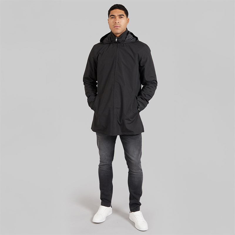 French Connection Mens Mac Hood Jacket Black