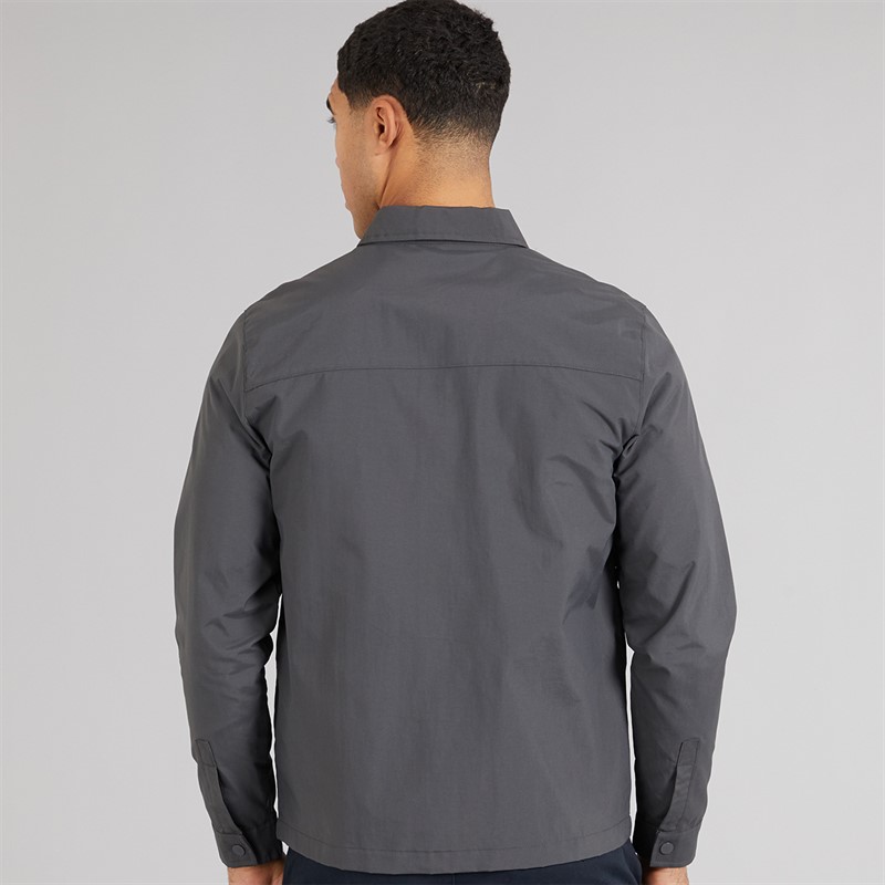 French Connection Mens Tech Overshirt Charcoal