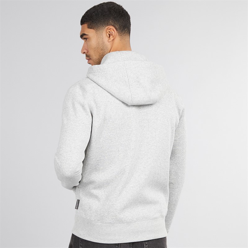 French Connection Mens FC Zip Hoodie Light Grey Mel/Marine Lgt Grey Mel/Marine