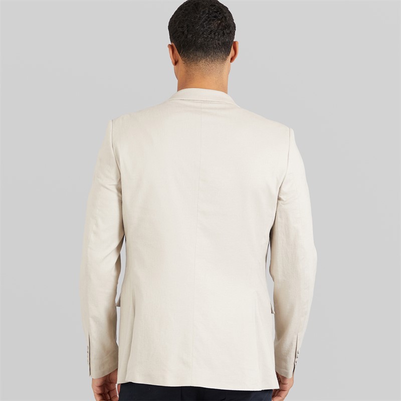 French Connection Mens Linen Blazer Stone