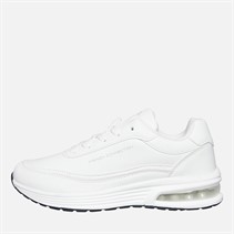 French Connection Junior Suede Block Trainers White (Black Sole)