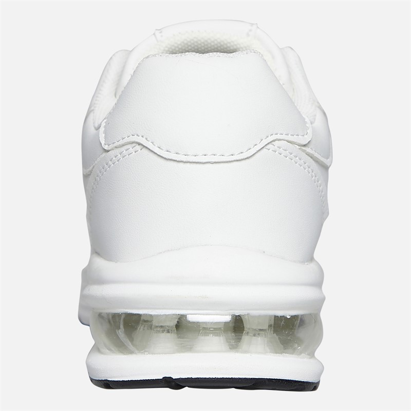 French Connection Junior Suede Block Trainers White (Black Sole)