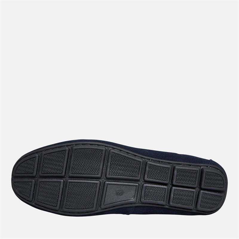 French Connection Mens Suede Driving Loafers Marine