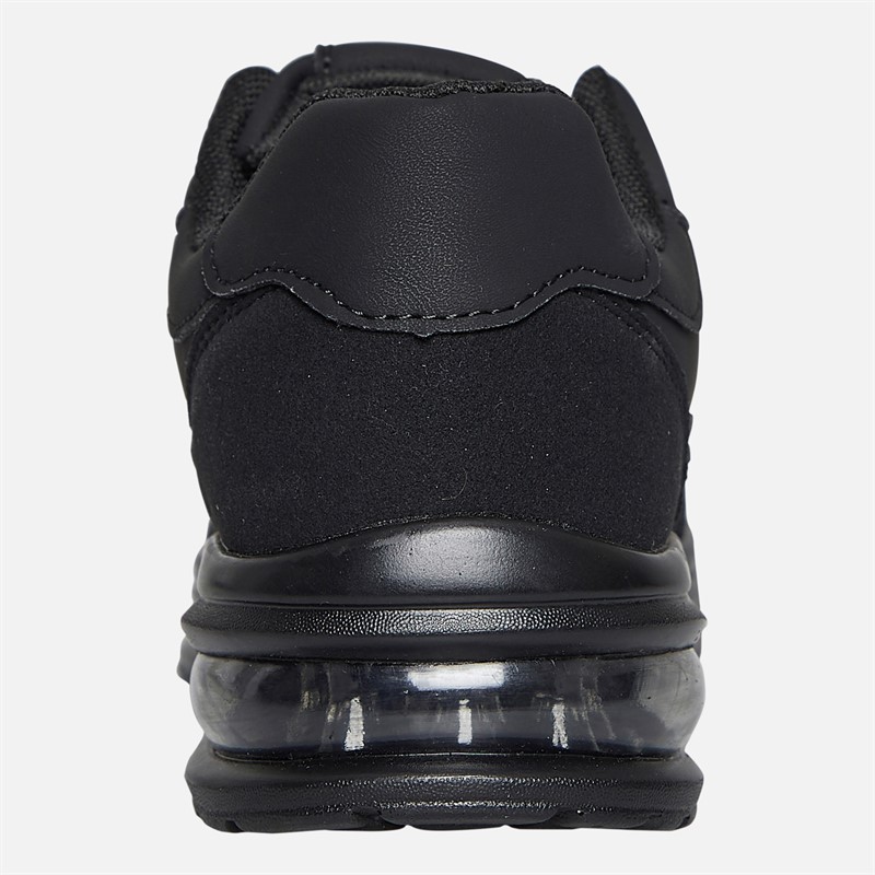 French Connection Junior Suede Block Trainers Black (Black Sole)