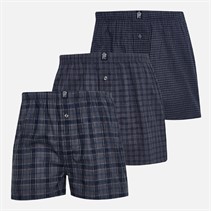 French Connection Mens FC Three Pack Woven Boxers Multi 1 Check/Gingham/Check