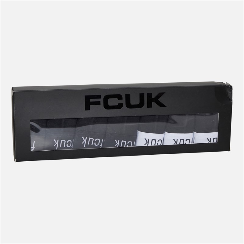 French Connection Mens FCUK Seven Pack Boxer Trunks FCUK 12 Black Fcuk 12 Black/Black/Black/Black/Black/Black/Black