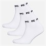 French Connection Mens FC Three Pack Trainer Socks White/Black