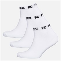 French Connection Mens FC Three Pack Trainer Socks White/Black