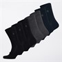 French Connection Mens FC Seven Pack Socks FC4 Black/Marine/Charcoal Melange Fc4 Black/Black/Black/Marine/Marine/Charcoal Melange/Charcoal Melange
