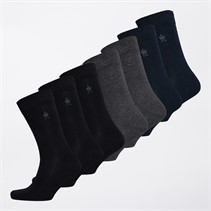 French Connection Mens FC Seven Pack Socks FC4 Black/Marine/Charcoal Melange Fc4 Black/Black/Black/Marine/Marine/Charcoal Melange/Charcoal Melange