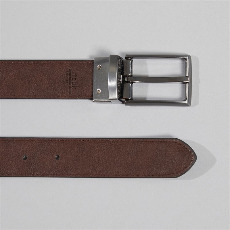 French Connection Mens Keeper 2 Reversible Belt Black