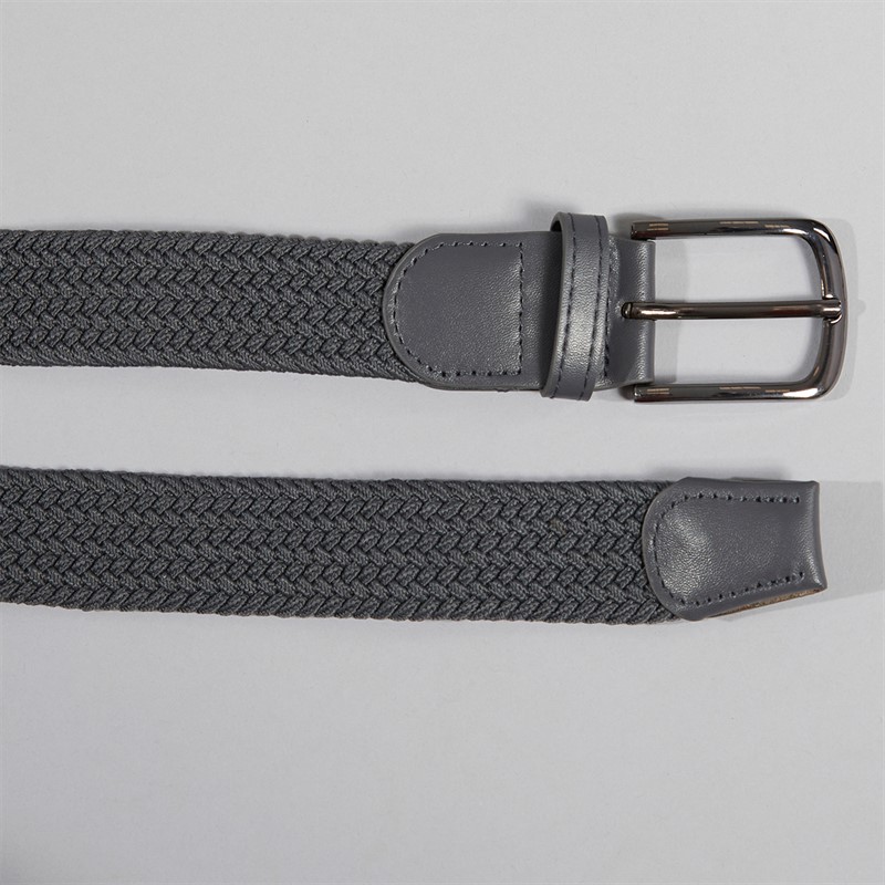 French Connection Pasek tkany elastyczny dla niego kolor ciemnoszary