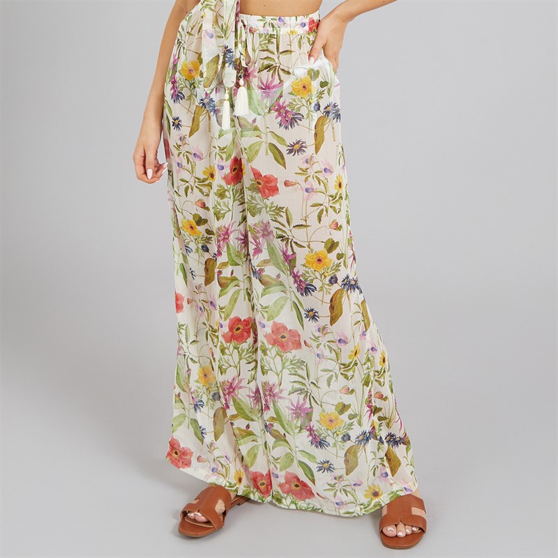 French Connection Womens Monica Silky Trousers Multi