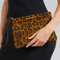 French Connection Womens FC Leopard Pouch Bag Multi